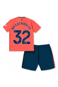 Everton Jarrad Branthwaite #32 Jalkapallovaatteet Lasten Vieraspeliasu 2023-24 Lyhythihainen (+ Lyhyet housut)